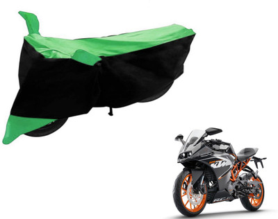 Flipkart SmartBuy Two Wheeler Cover for KTM(RC 390, Black, Green)