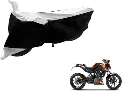 Flipkart SmartBuy Two Wheeler Cover for KTM(Duke 200, Black, White)