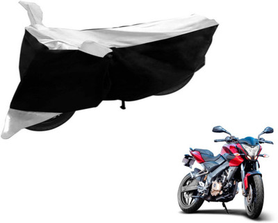 Flipkart SmartBuy Two Wheeler Cover for Bajaj(Pulsar 200 NS DTS-i, Black, White)