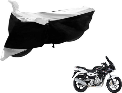 Flipkart SmartBuy Two Wheeler Cover for Bajaj(Pulsar 220 DTS-i, Black, White)