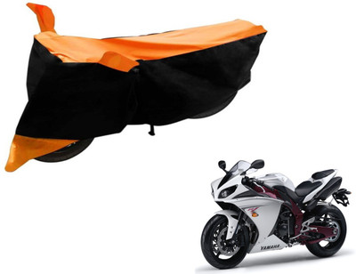 Flipkart SmartBuy Two Wheeler Cover for Yamaha(Black, Orange)