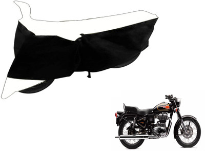 Flipkart SmartBuy Two Wheeler Cover for Royal Enfield(500, Black, White)