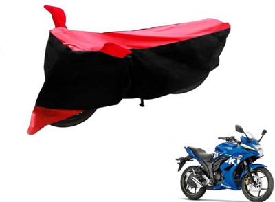 Flipkart SmartBuy Two Wheeler Cover for Suzuki(Gixxer SF, Black, Red)