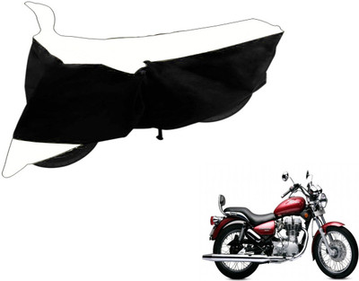 Flipkart SmartBuy Two Wheeler Cover for Royal Enfield(Twin spark, Black, White)