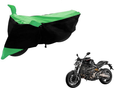 Flipkart SmartBuy Two Wheeler Cover for Ducati(Monster 821, Black, Green)