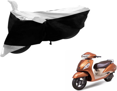 Flipkart SmartBuy Two Wheeler Cover for TVS(Jupiter, Black, Silver)