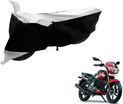 Flipkart SmartBuy Two Wheeler Cover for TVS(Flame SR125, Black, Silver)
