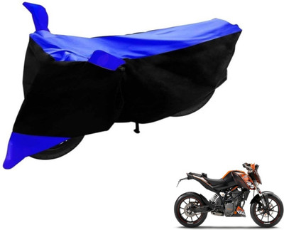 Flipkart SmartBuy Two Wheeler Cover for KTM(Duke 200, Black, Blue)