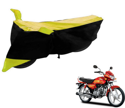 Flipkart SmartBuy Two Wheeler Cover for Hero(CD deluxe, Black, Yellow)