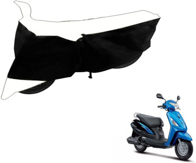 Flipkart SmartBuy Two Wheeler Cover for Suzuki(Zeus, Black, White)