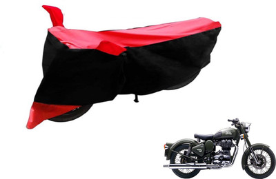 Flipkart SmartBuy Two Wheeler Cover for Royal Enfield(Battle Green, Black, Red)