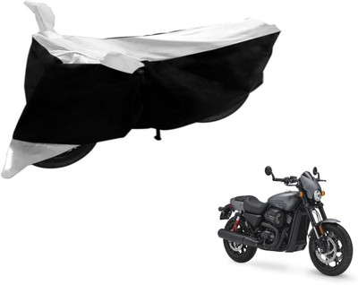 Flipkart SmartBuy Two Wheeler Cover for Harley Davidson(Black, White)