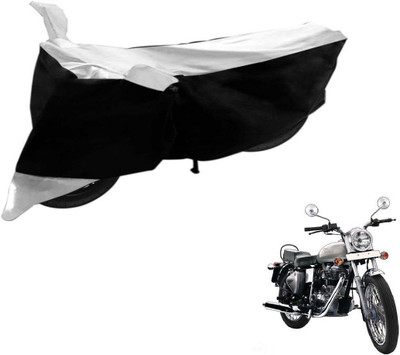 Flipkart SmartBuy Two Wheeler Cover for Royal Enfield(Bullet 350, Black, Silver)