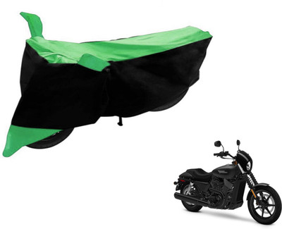 Flipkart SmartBuy Two Wheeler Cover for Harley Davidson(Black, Green)