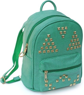 TIED RIBBONS Faux Leather Trendy Backpack for Womens & Girls College School Coaching Casual Bag pack 20 L Backpack(Green)