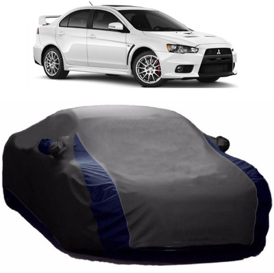 MoTRoX Car Cover For Mitsubishi Lancer (With Mirror Pockets)(Blue, Grey)