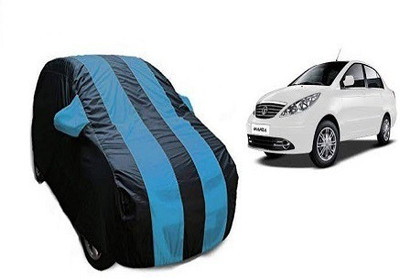 Frap Car Cover For Honda Amaze (With Mirror Pockets)(Blue, Blue)