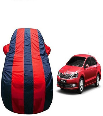 Frap Car Cover For Skoda Rapid (With Mirror Pockets)(Red, Blue)