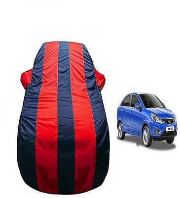 Frap Car Cover For Tata Zest (With Mirror Pockets)(Red, Blue)