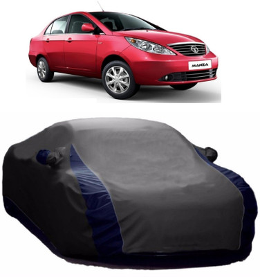 MoTRoX Car Cover For Tata Manza (With Mirror Pockets)(Blue, Grey)