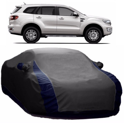 MoTRoX Car Cover For Ford Endeavour (With Mirror Pockets)(Blue, Grey)