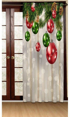 Indiancraft 214 cm (7 ft) Polyester Door Curtain Single Curtain(Printed, Multicolor)