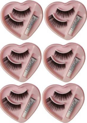 Glamezone False Eyelashes(Pack of 6)
