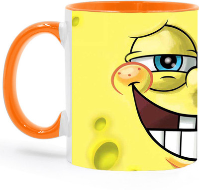 ARTBUG SpongeBob SquarePants -3440 Orange Ceramic Coffee Mug(350 ml)