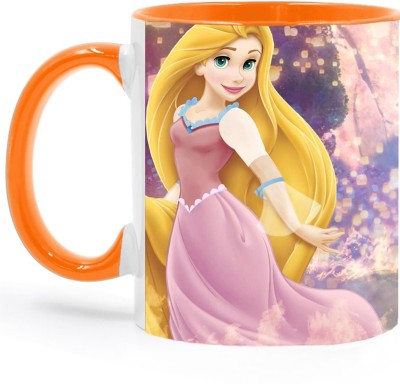 ARTBUG Rapunzel Fairy Tale -3354 Orange Ceramic Coffee Mug(350 ml)