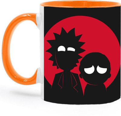 ARTBUG Rick And Morty Cartoon -3378 Orange Ceramic Coffee Mug(350 ml)
