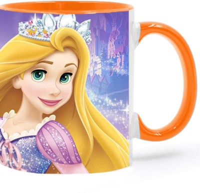 ARTBUG Rapunzel Fairy Tale -3353 Orange Ceramic Coffee Mug(350 ml)