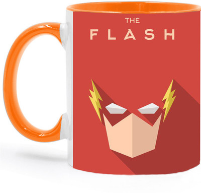 ARTBUG The Flash - 2907 Orange Ceramic Coffee Mug(350 ml)