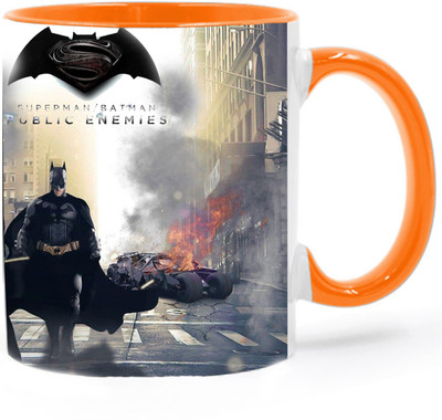 ARTBUG Superman/Batman Public Enemies -2523 Orange Ceramic Coffee Mug(350 ml)