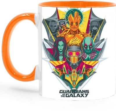 ARTBUG Groot Superhero -2694 Orange Ceramic Coffee Mug(350 ml)