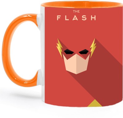 ARTBUG The Flash - 2933 Orange Ceramic Coffee Mug(350 ml)