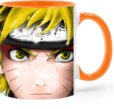 ARTBUG Naruto Cartoon -3282 Orange Ceramic Coffee Mug(350 ml)