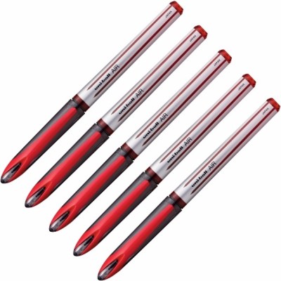 uni-ball ROLLER BALL PEN Roller Ball Pen(Pack of 5, Ink Color - Red)