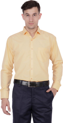 Appel Touch Men Solid Formal Beige Shirt