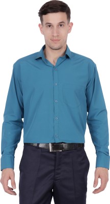 Appel Touch Men Solid Formal Green Shirt