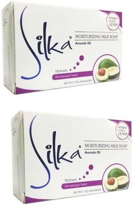 SILKA Moisturizing Milk Extract Soap For Anti Pimples Skin Pack Of 2(2 x 67.5 g)