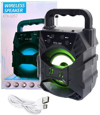 BUY SURETY New Collection KTX-1057 Wireless Speaker,Portable Ultra loud Stereo sound with deep bass bluetooth Speakers ,HD Audio, USB, Micro SD Card, compatible with All Smartphone perfect for home audio player and outdoor activities speaker,picnic,tour,use for kitty party 6 W Bluetooth Speaker(Blac