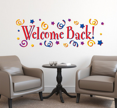 Littlebuds 80 cm Welcome Back Removable Sticker(Pack of 1)