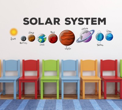 WALLSTICK 72 cm Solar System (80 x 20 cm) Self Adhesive Sticker(Pack of 1)