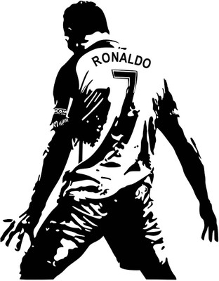 Littlebuds 60 cm Ronaldo Removable Sticker(Pack of 1)