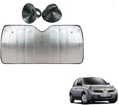 AuTO ADDiCT Dashboard Sun Shade For Nissan Micra(Silver)