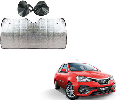 AuTO ADDiCT Dashboard Sun Shade For Toyota Etios(Silver)