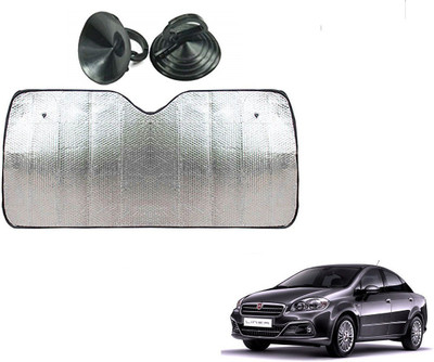 AuTO ADDiCT Dashboard Sun Shade For Fiat Linea(Silver)