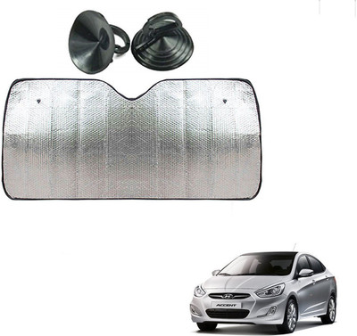 AuTO ADDiCT Dashboard Sun Shade For Hyundai Accent(Silver)