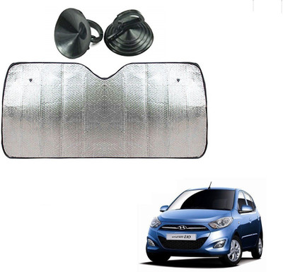 AuTO ADDiCT Dashboard Sun Shade For Hyundai i10(Silver)