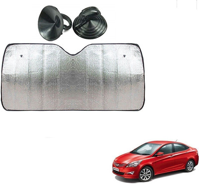 AuTO ADDiCT Dashboard Sun Shade For Hyundai Fluidic Verna 4S(Silver)